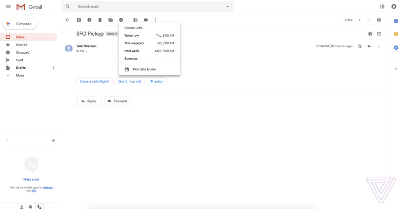 Новый дизайн gmail