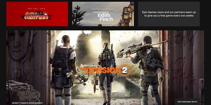 The division 2 Epic games Store